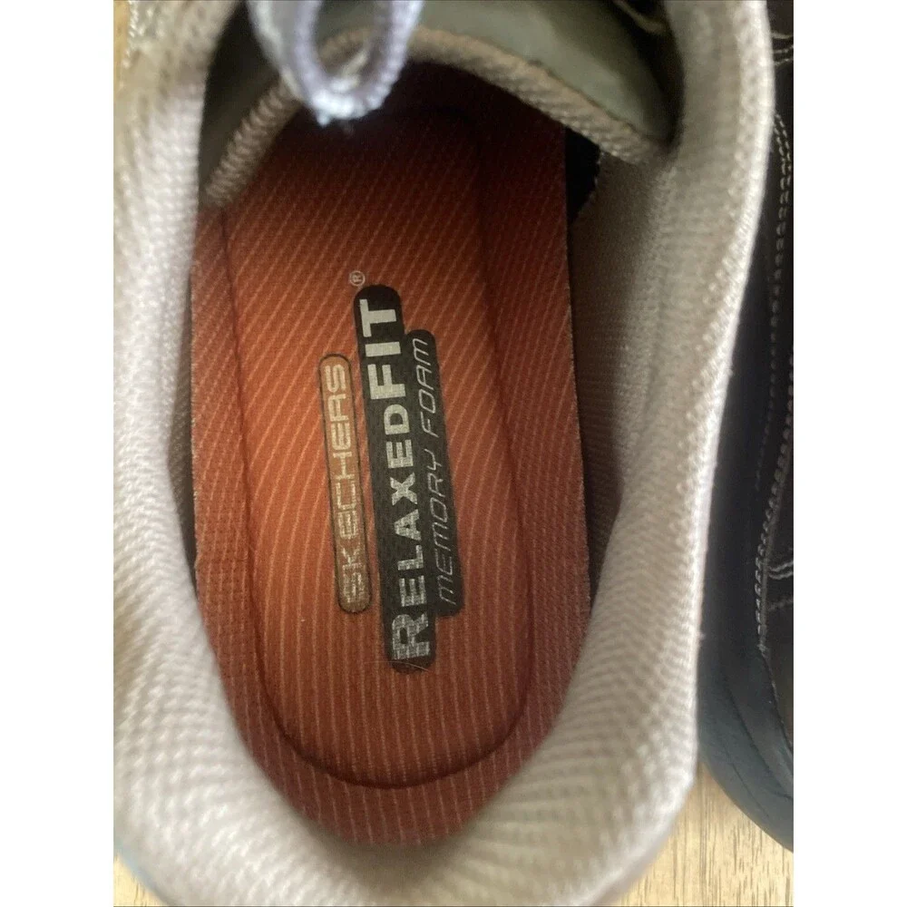 Mens Leather Sketchers Lace Up Casual Shoes Size 13